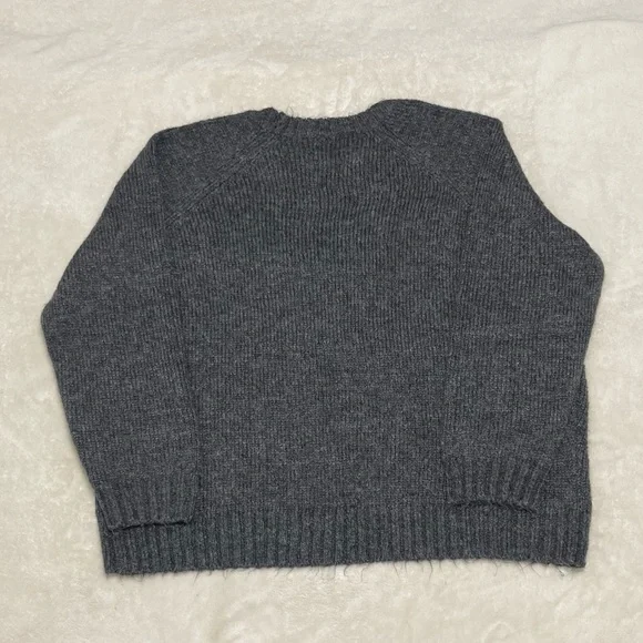 Cozy Charcoal Gray Knit Sweater - Picture 4 of 5